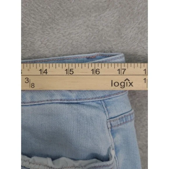 Judy Blue Jeans Womens 16W Blue Boyfriend Fit Distressed High Rise Stretch Rips - Picture 9 of 15